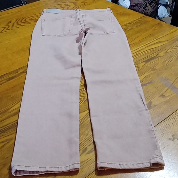 EVERLANE 25 SHORT Jeans Womens DENIM Pants New PINK PEACH WAY HIGH SLIM - Picture 2 of 9